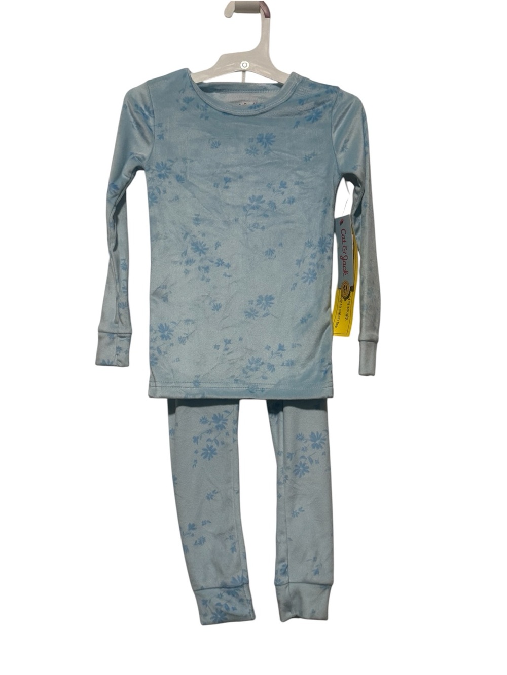 Cat & Jack Light Blue Floral Pajama Set for Kids